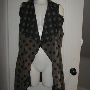 Cute Polka Dot Waterfall Sweater Vest